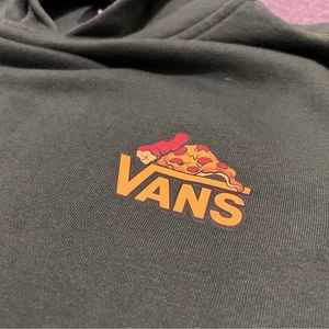 VANS Pizza Graphic Pullover Hoodie Green Size L Read Description